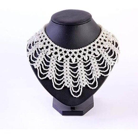 Somimi Dissent Collar Necklace, Detachable Pearl Beaded Choker Feminist Jewelry - Picture 7 of 7